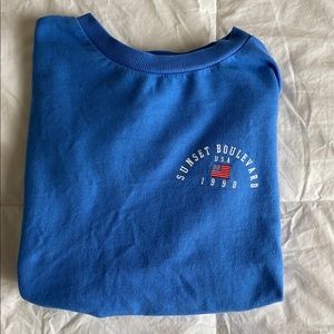 vintage style blue crew neck